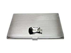 Black and White Toned Guitar Business Card Holder