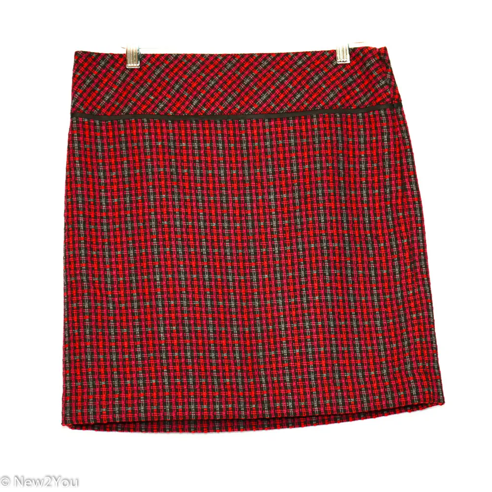 Black Multicolor Tweed Skirt (Ann Taylor Loft)