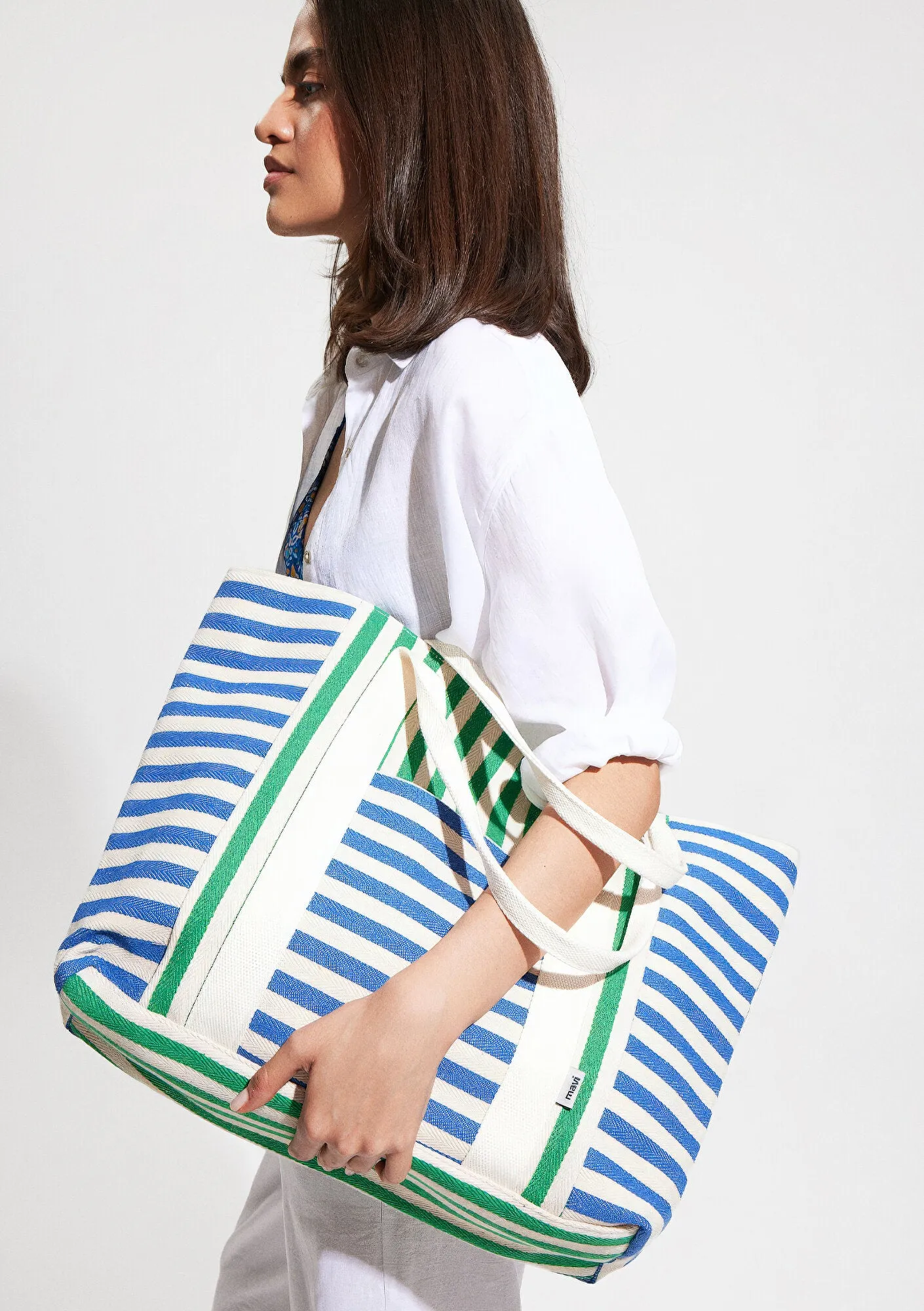 Blue Straw Bag