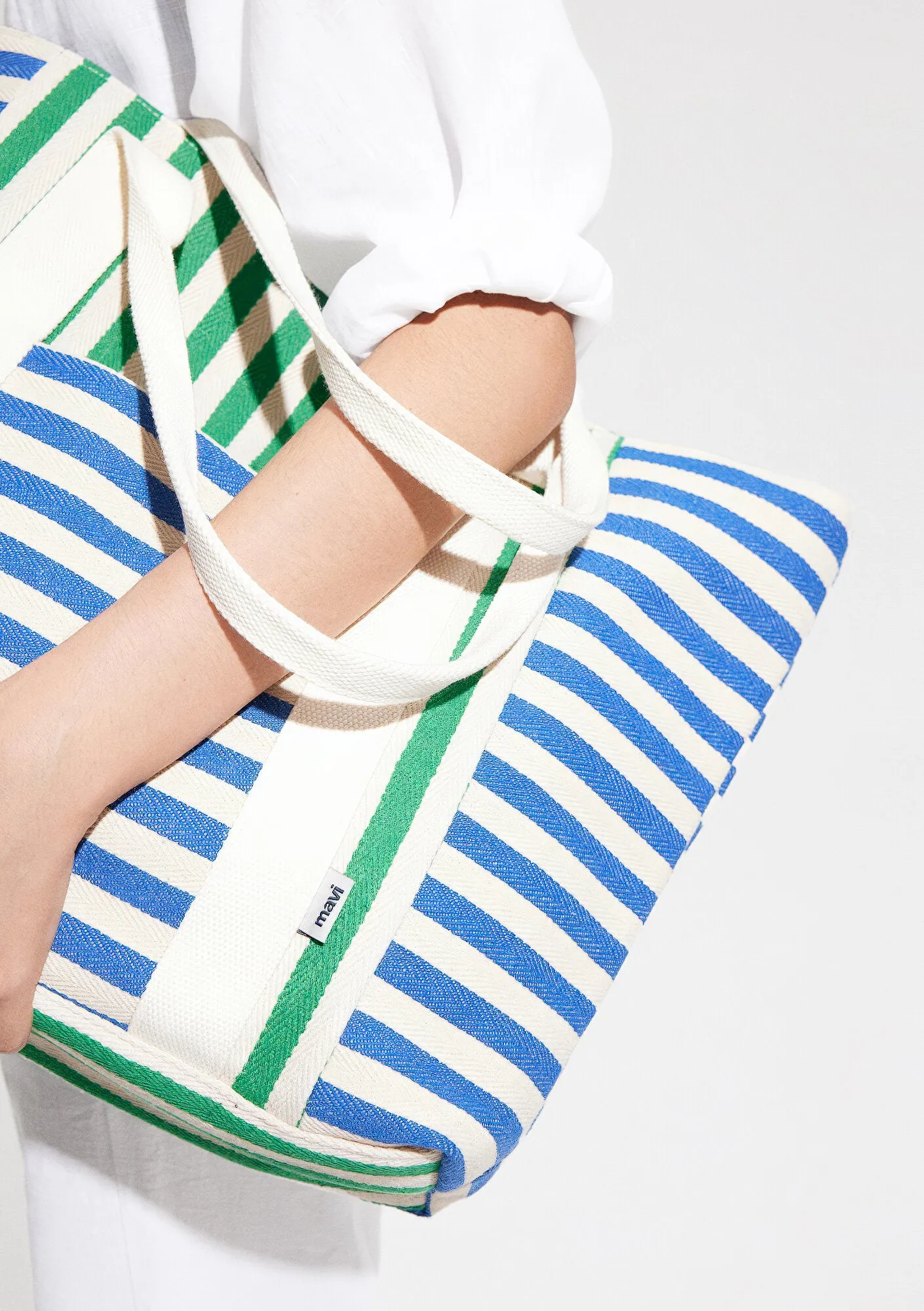 Blue Straw Bag