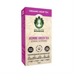 Body and Mind Botanicals | Organic Hemp Tea - Jasmine - 350mg CBD - 1 Box x 10 Teabags | 24g
