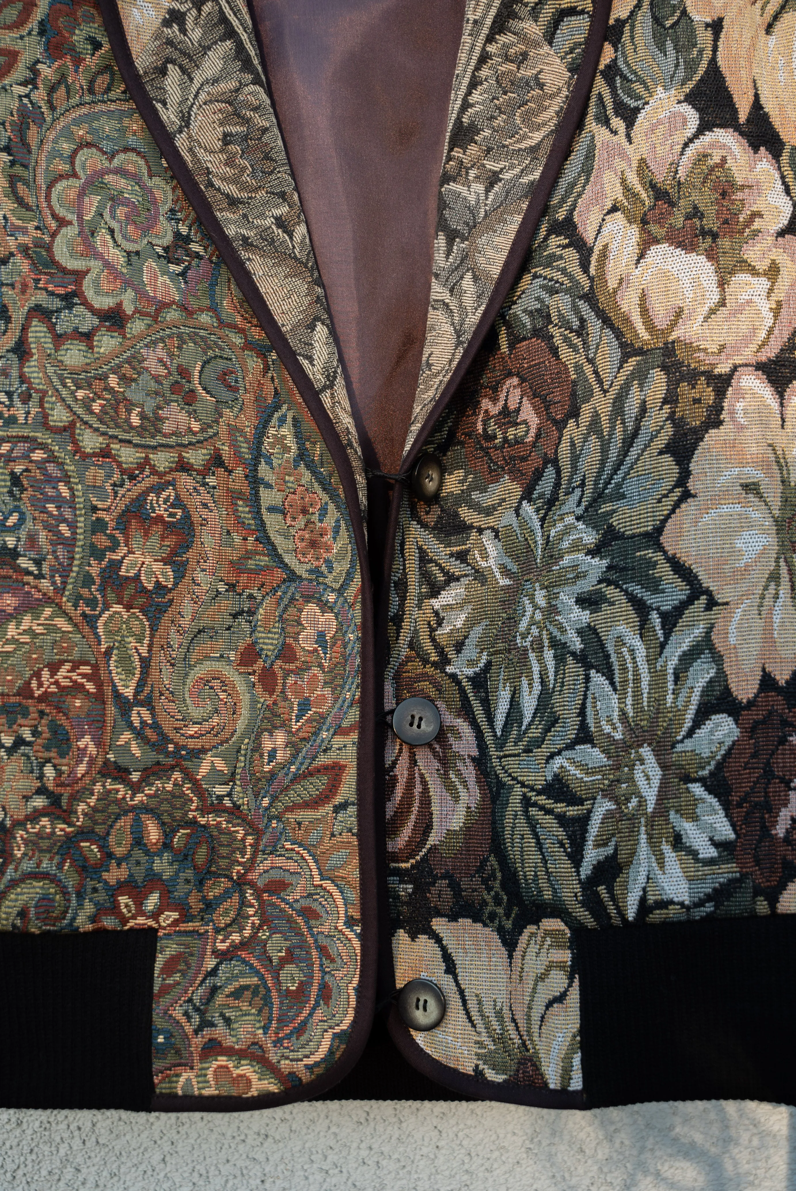 Botanical Patchwork Varsity Jacket (Medium)