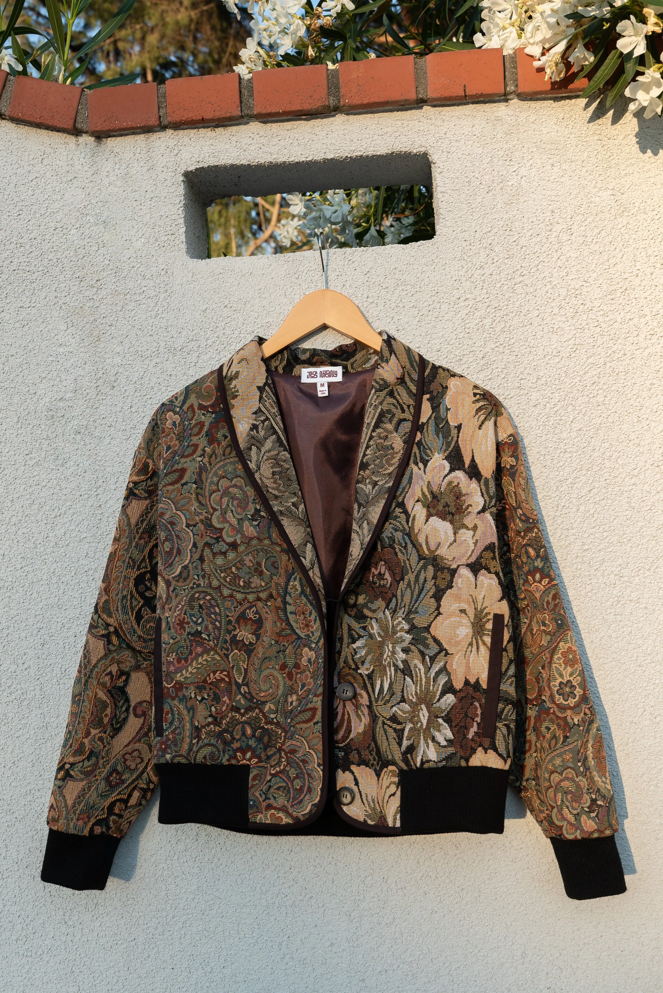Botanical Patchwork Varsity Jacket (Medium)