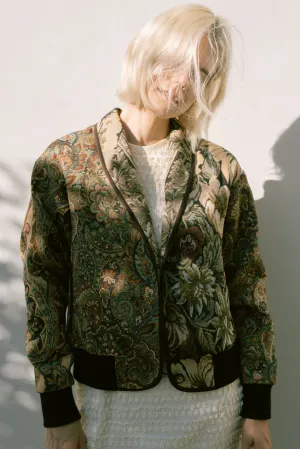 Botanical Patchwork Varsity Jacket (Medium)