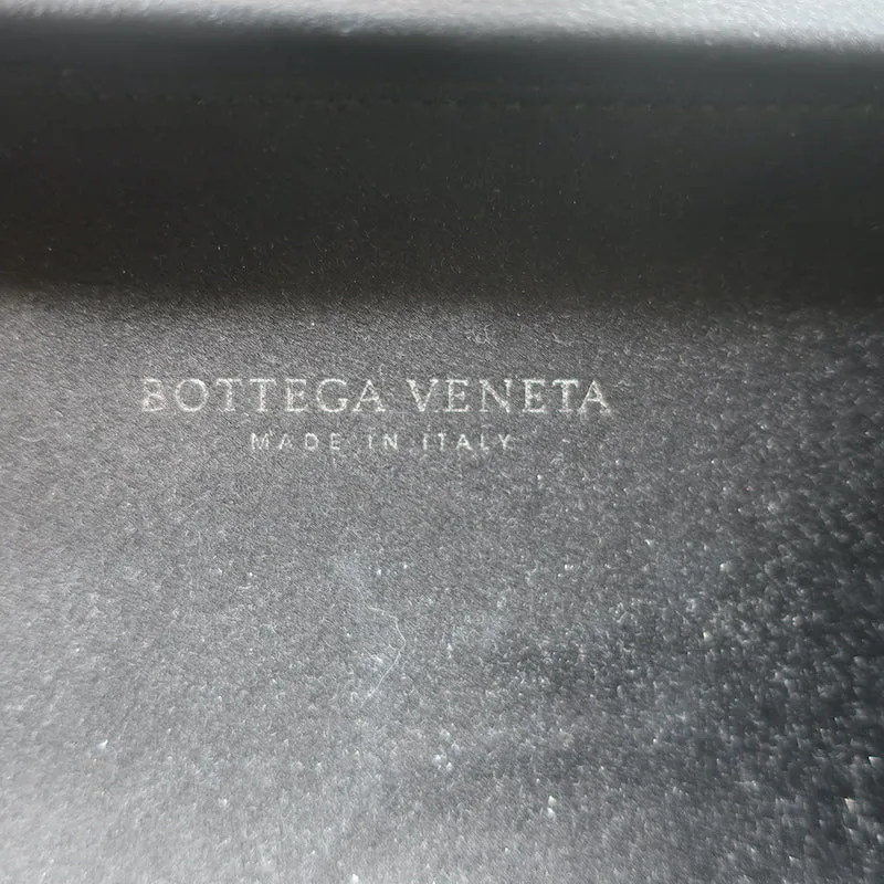 Bottega Veneta Box Knot Clutch Black Intrecciato Satin