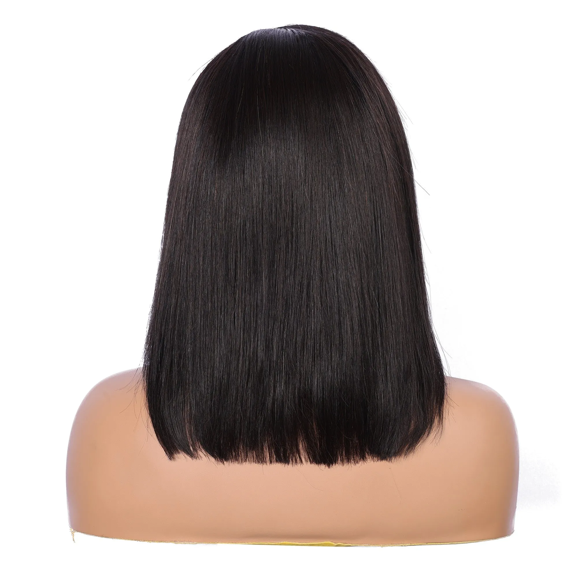 Brazilian Human Hair Bob Wig With Black Color