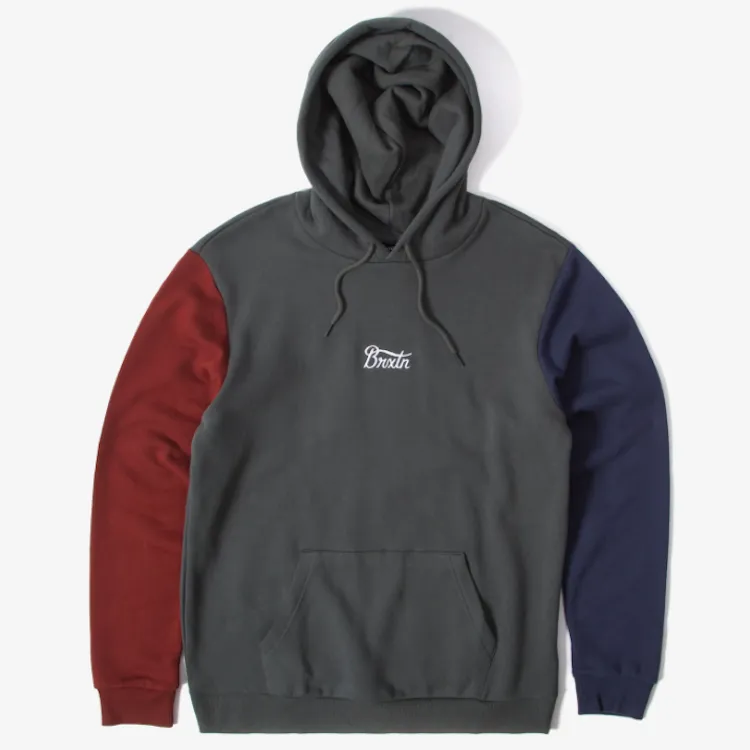 Brixton Stith Hoody Evergreen/Washed Navy/Dark Brick