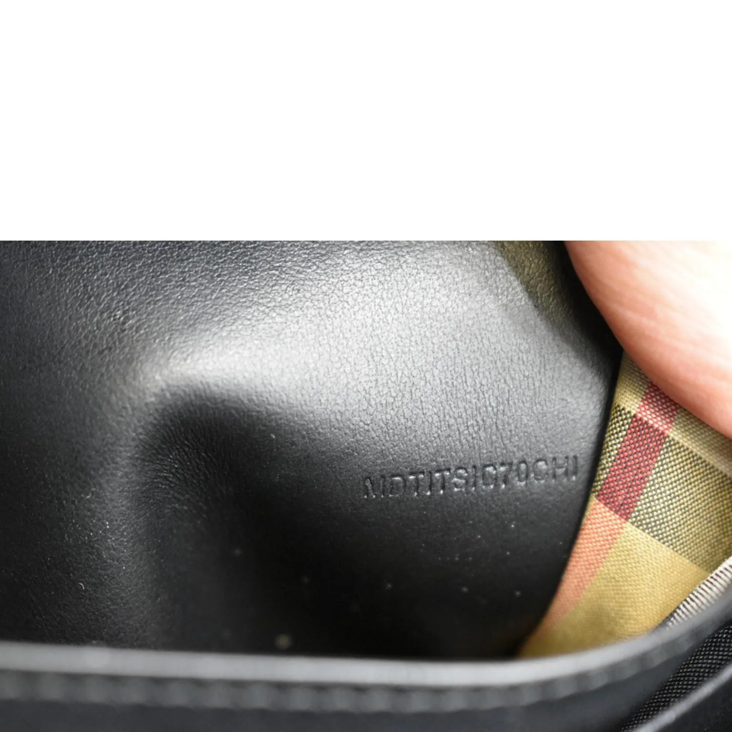 BURBERRY Hampshire Perforated Leather Crossbody Bag Black
