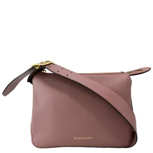BURBERRY Helmsley House Check Grained Leather Crossbody Bag Pink