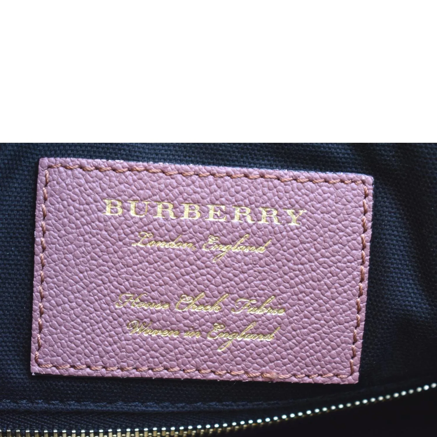 BURBERRY Helmsley House Check Grained Leather Crossbody Bag Pink