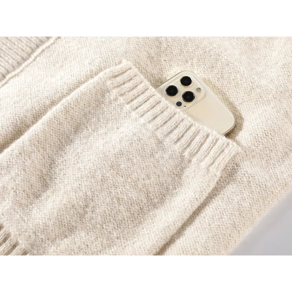 Cable Knit  Pockets Cardigan
