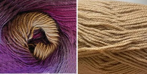 CARAMEL   LUPINE - Embossed Natura Shawl KIT (100% Acrylic)
