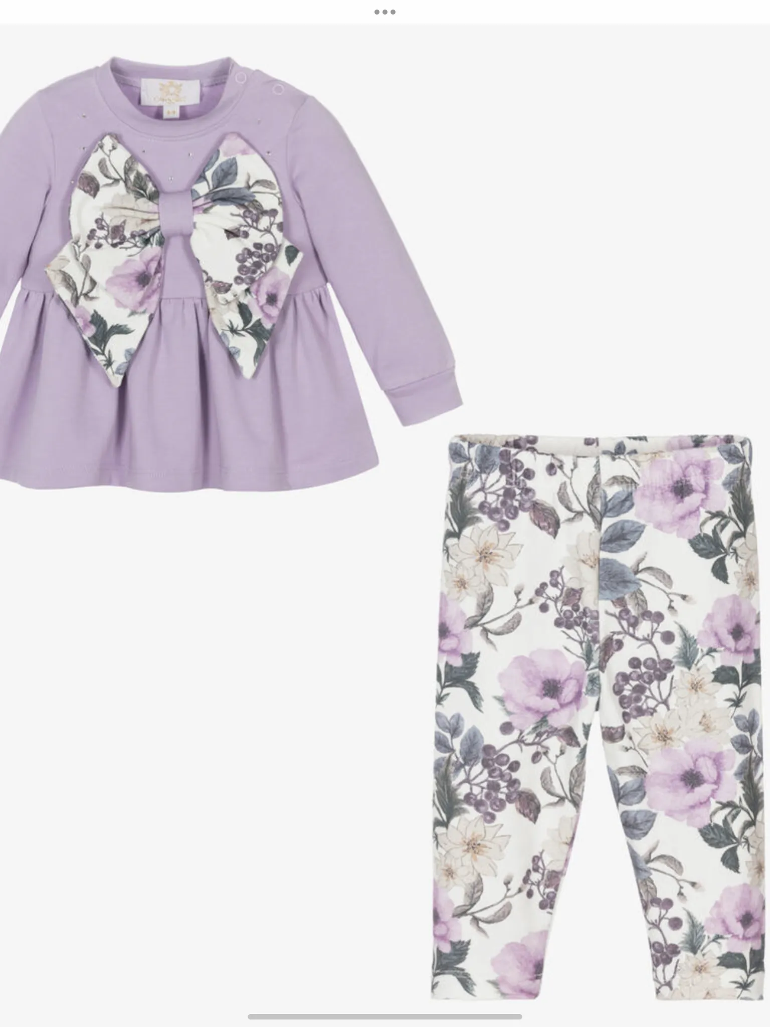 Caramelo kids purple leggings set.    08231808