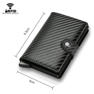 Carbon Fiber RFID Men's Card Wallet