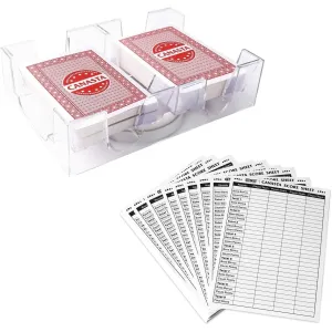Cards Game Set with 2-Deck Red Point Values A Revolving Card
