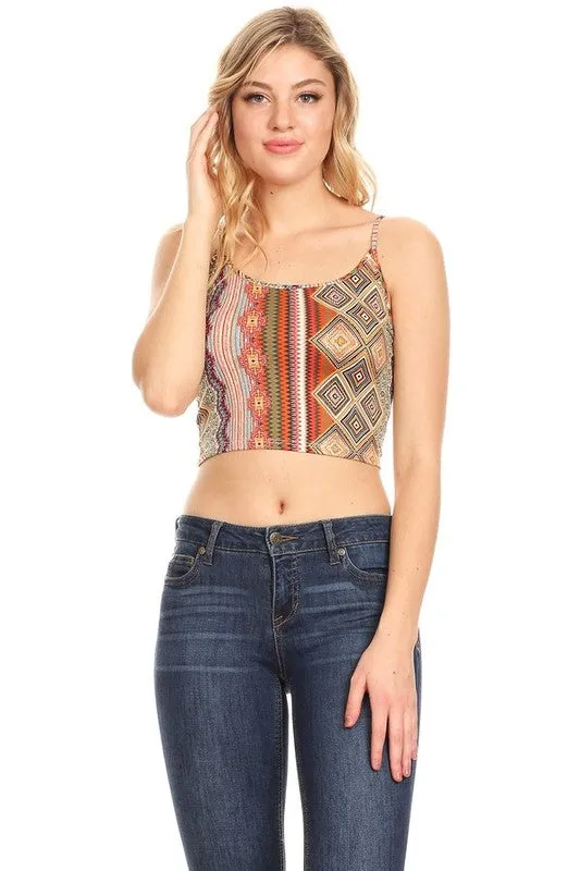 CARMEN PRINTED CROP TOP