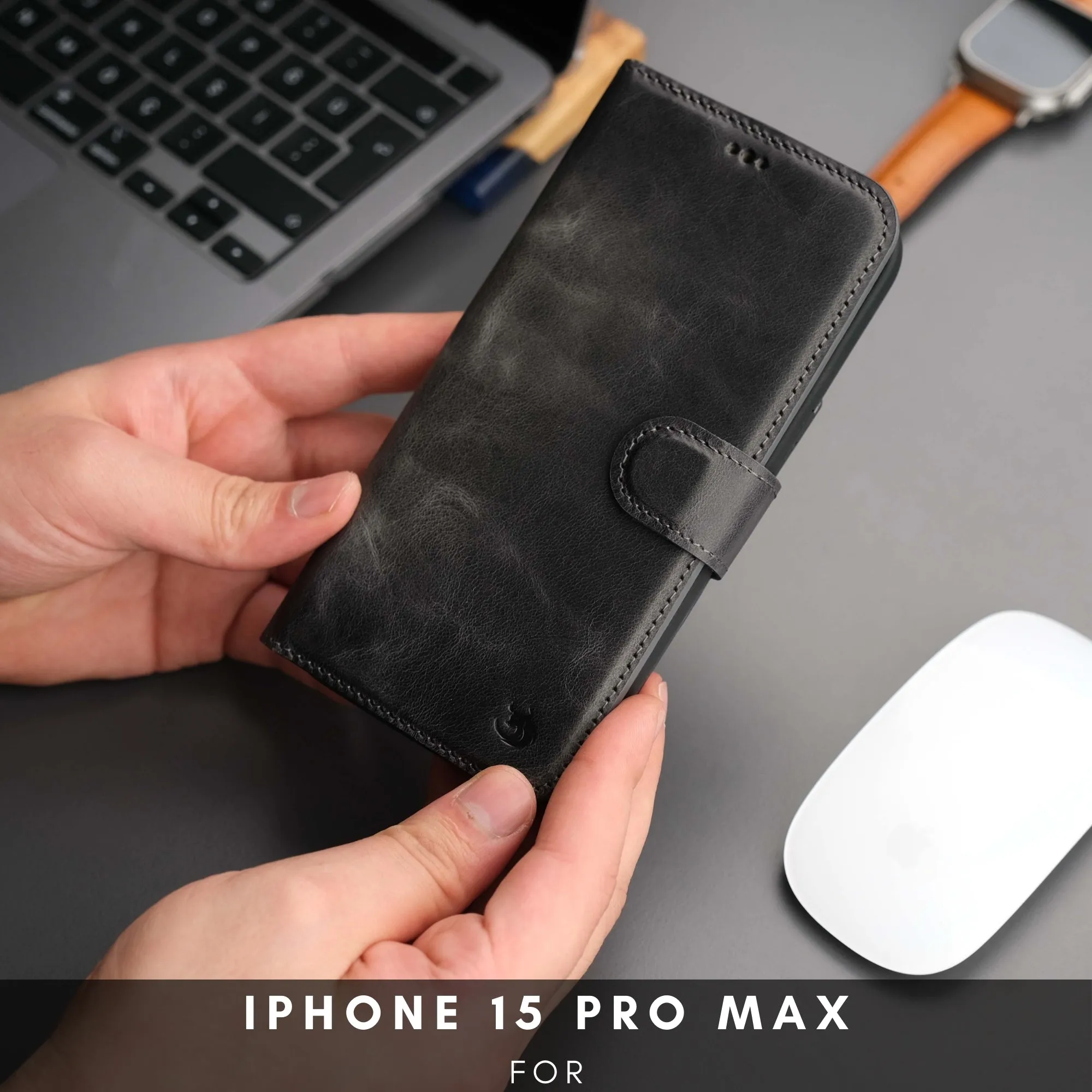 Casper iPhone 16 Pro Wallet Case Leather MagSafe