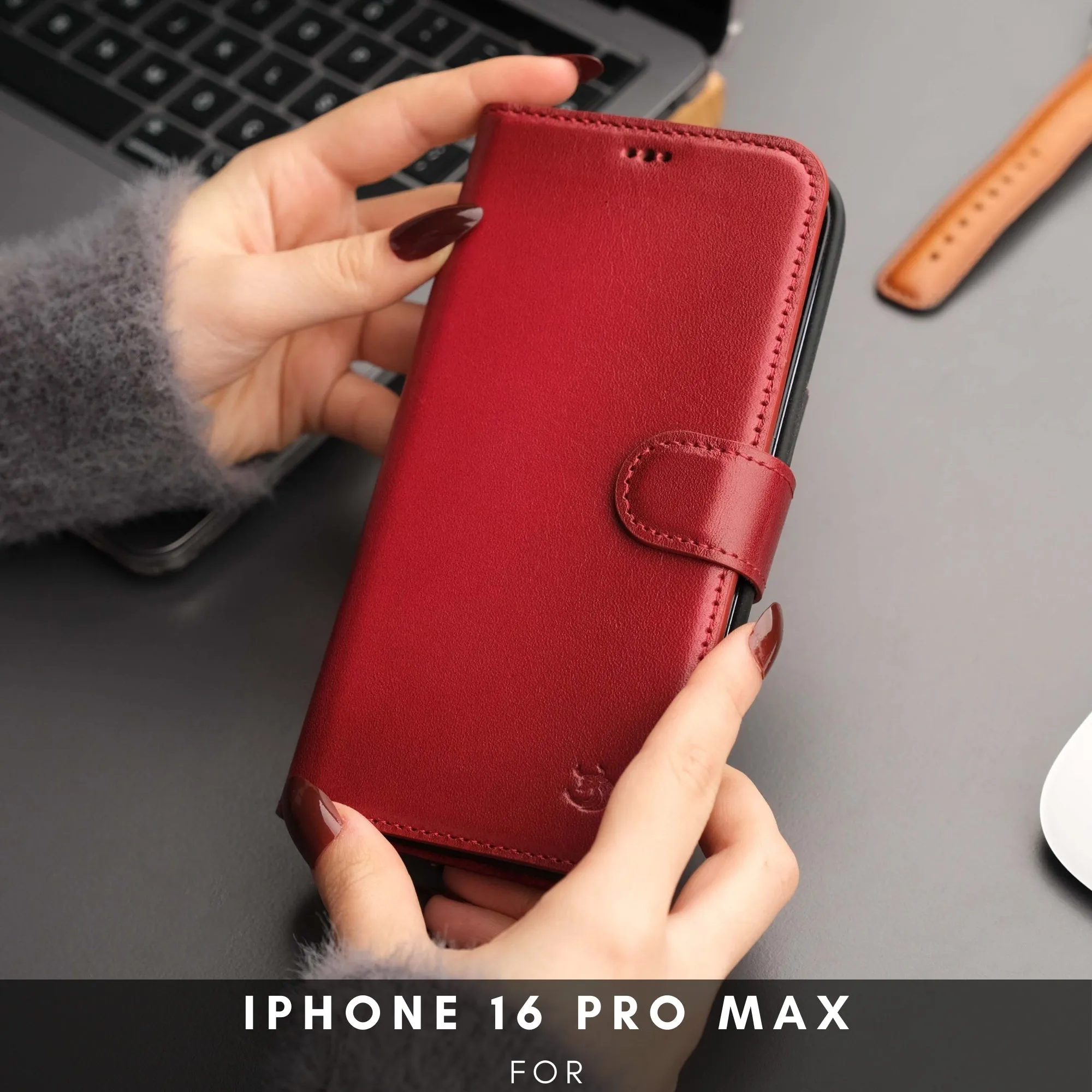 Casper iPhone 16 Pro Wallet Case Leather MagSafe