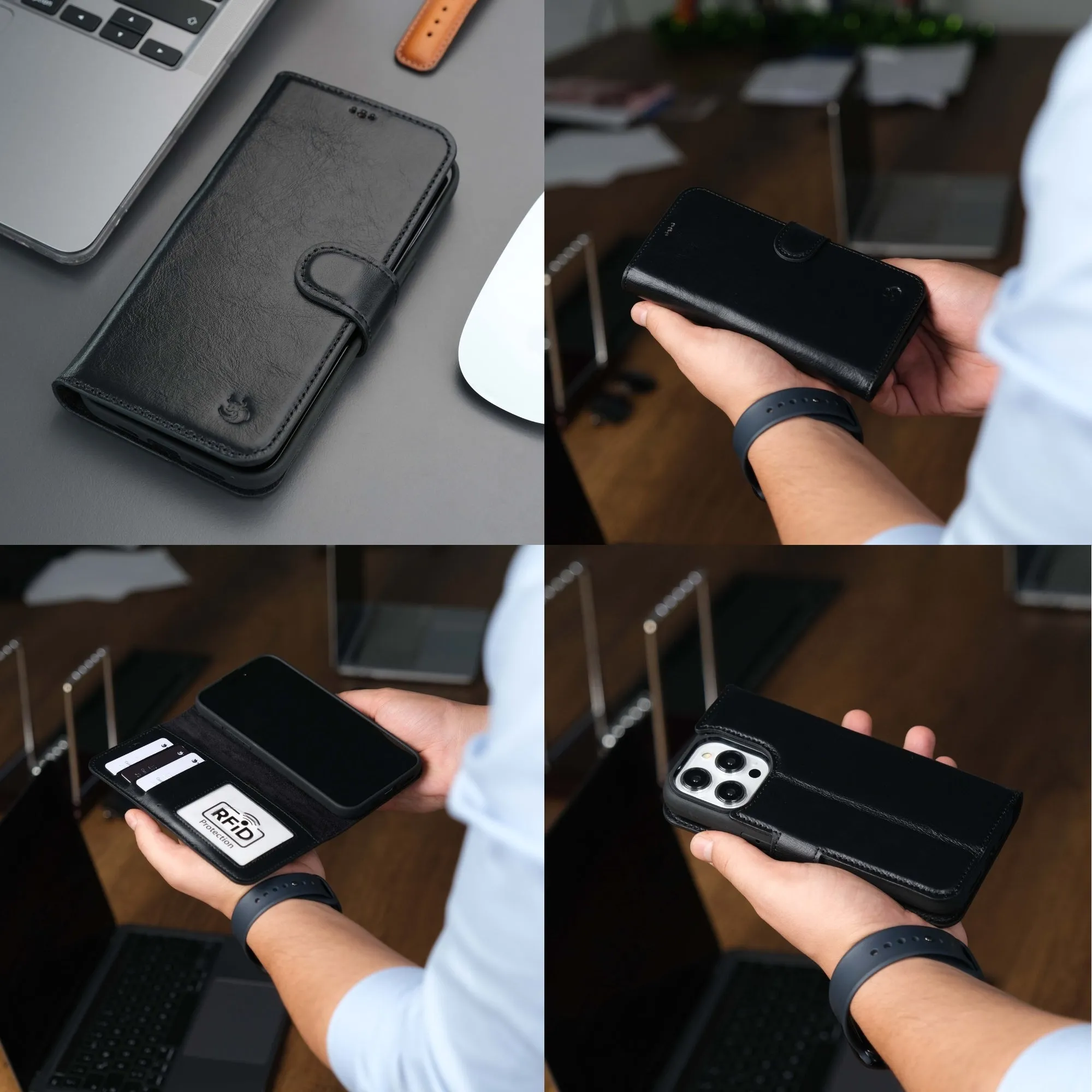 Casper iPhone 16 Pro Wallet Case Leather MagSafe