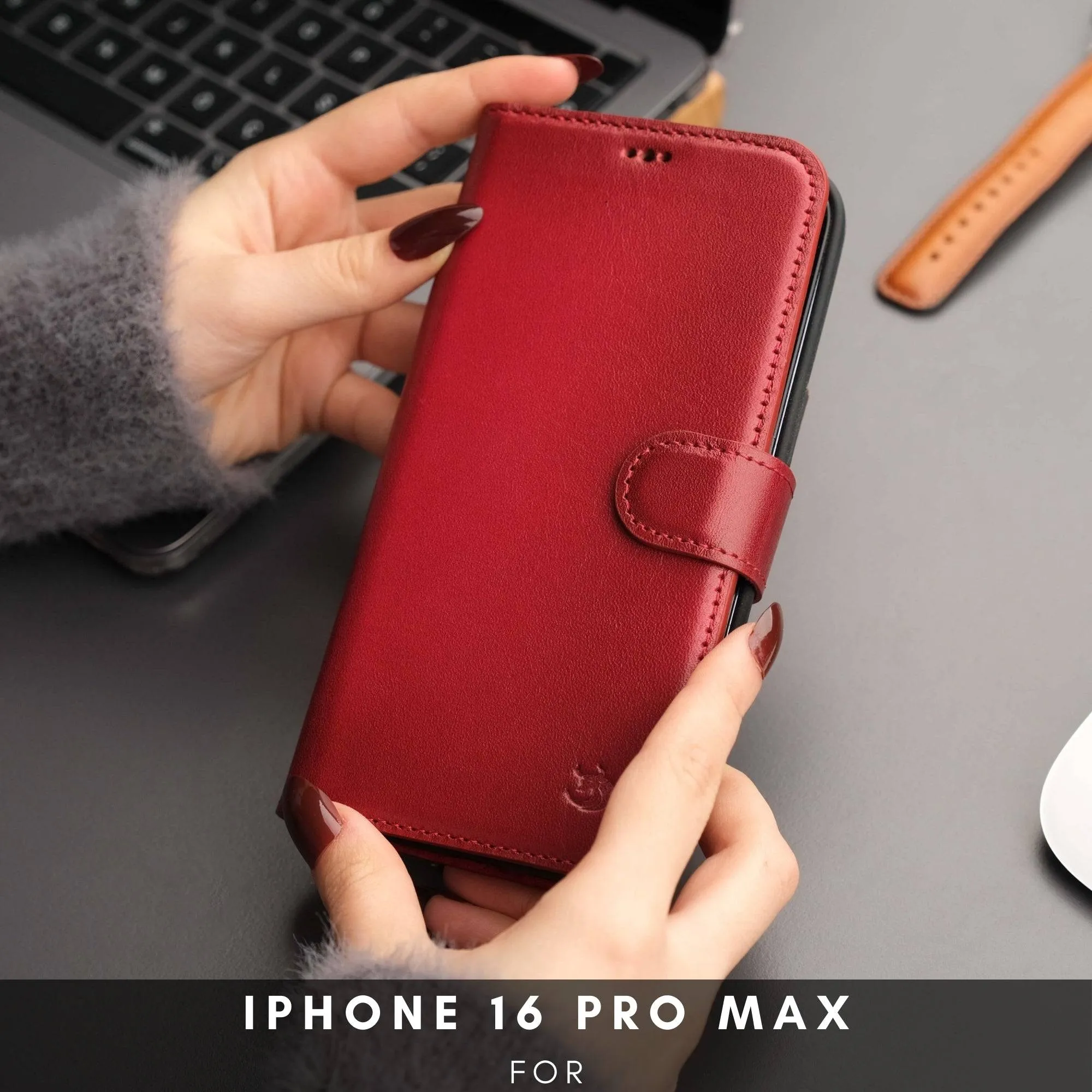 Casper iPhone 16 Pro Wallet Case Leather MagSafe