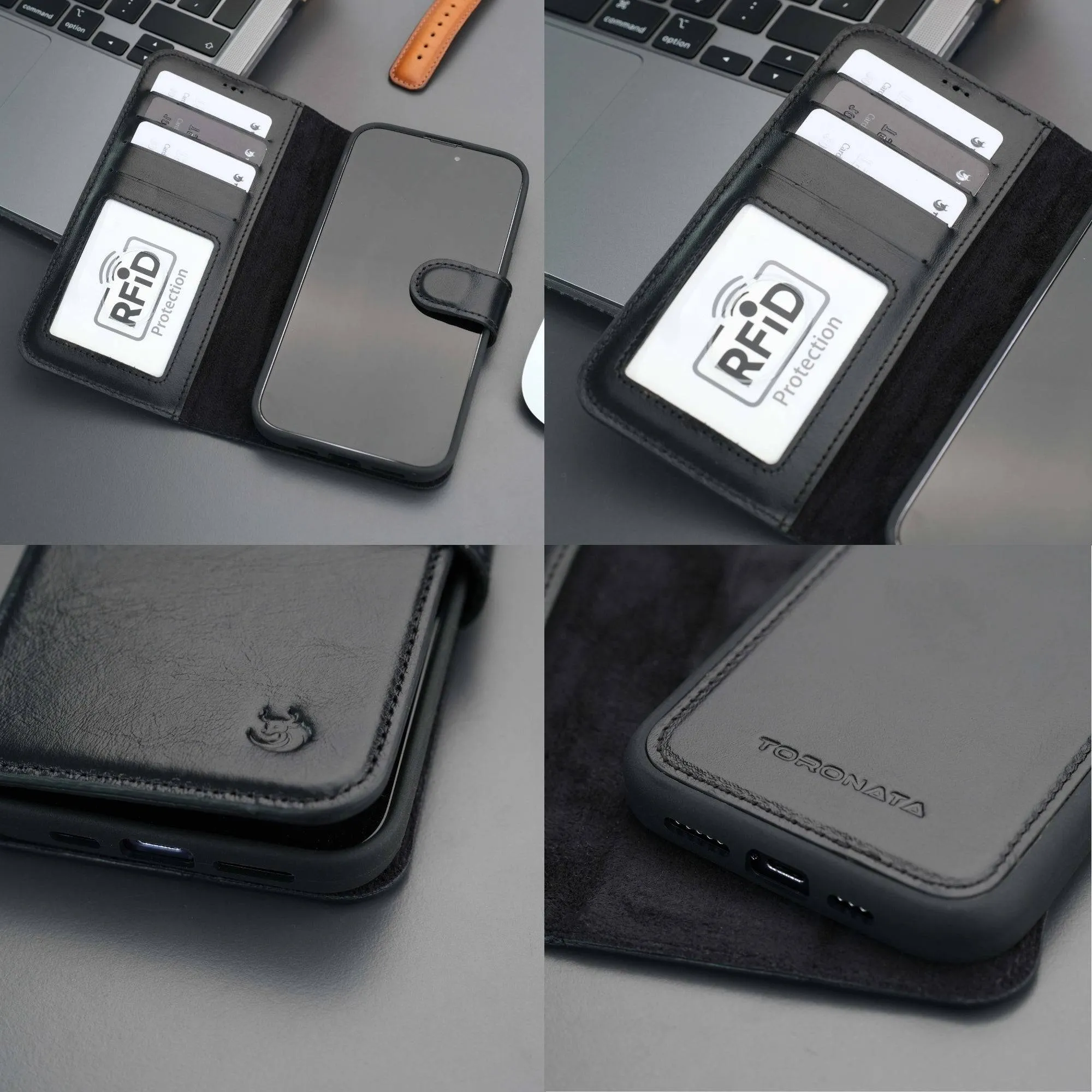 Casper iPhone 16 Pro Wallet Case Leather MagSafe