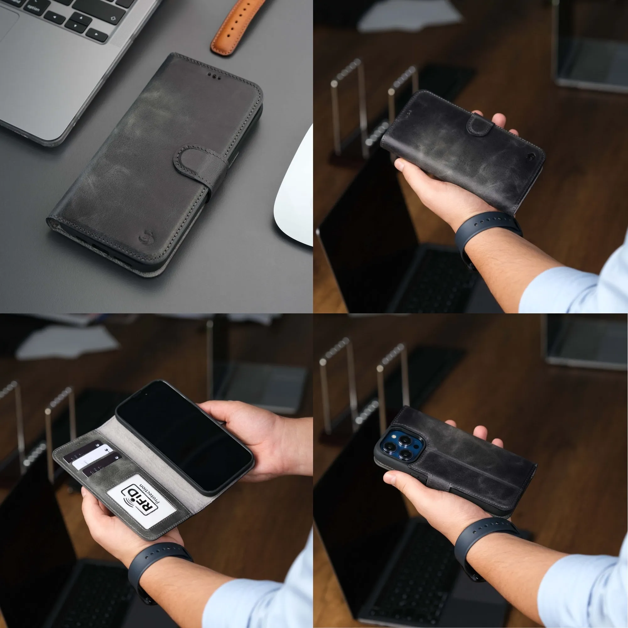 Casper iPhone 16 Pro Wallet Case Leather MagSafe