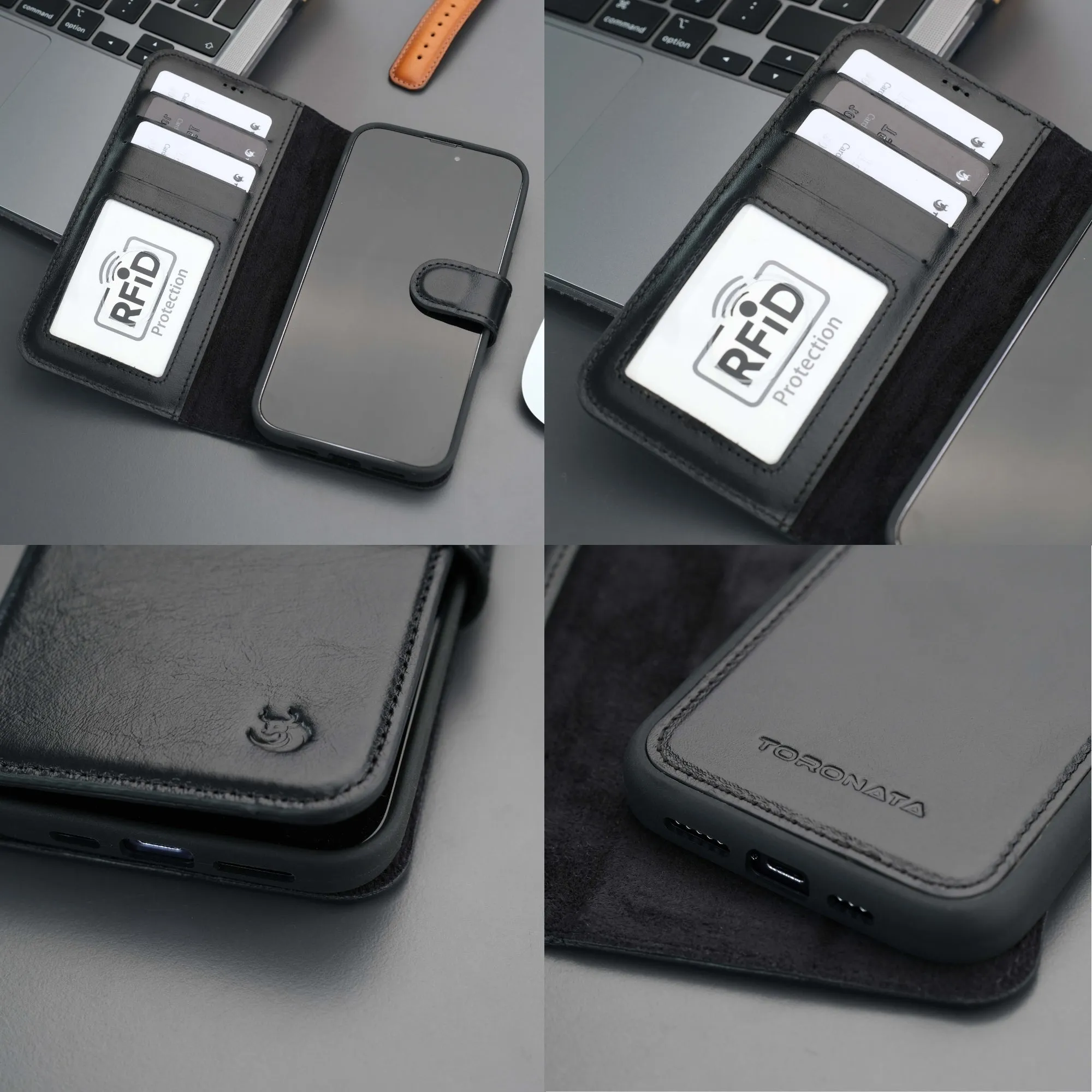 Casper iPhone 16 Pro Wallet Case Leather MagSafe
