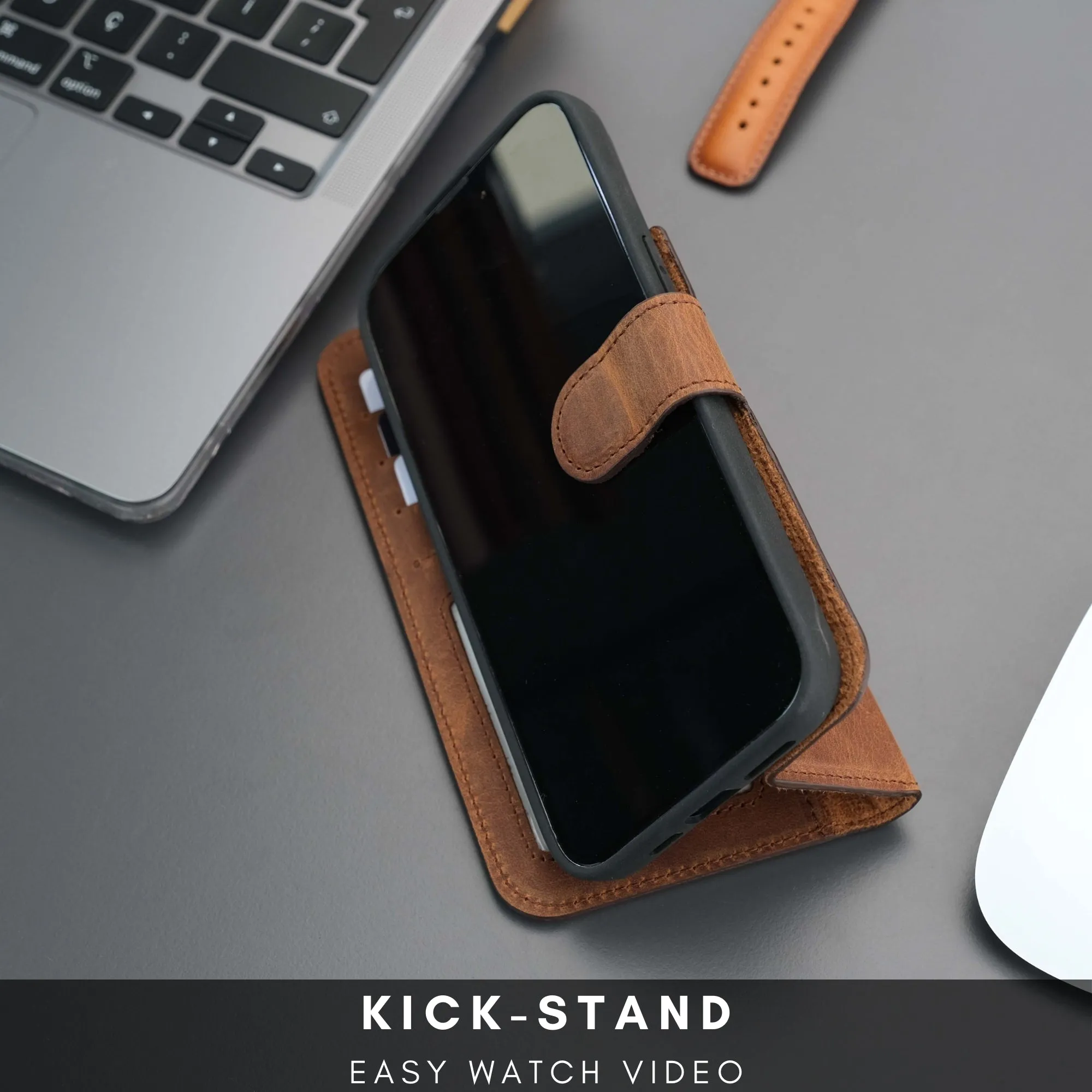 Casper iPhone 16 Pro Wallet Case Leather MagSafe