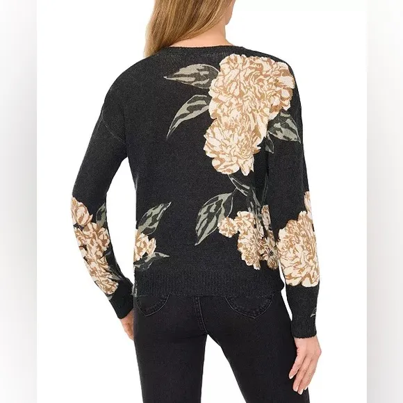 CeCeWomen's Peony Crewneck Drop-Shoulder Sweater