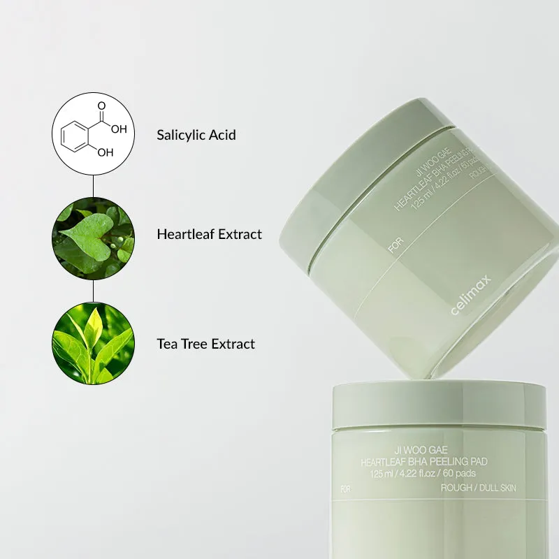 Celimax Ji Woo Gae Heartleaf Bha Peeling Pad - 60pads