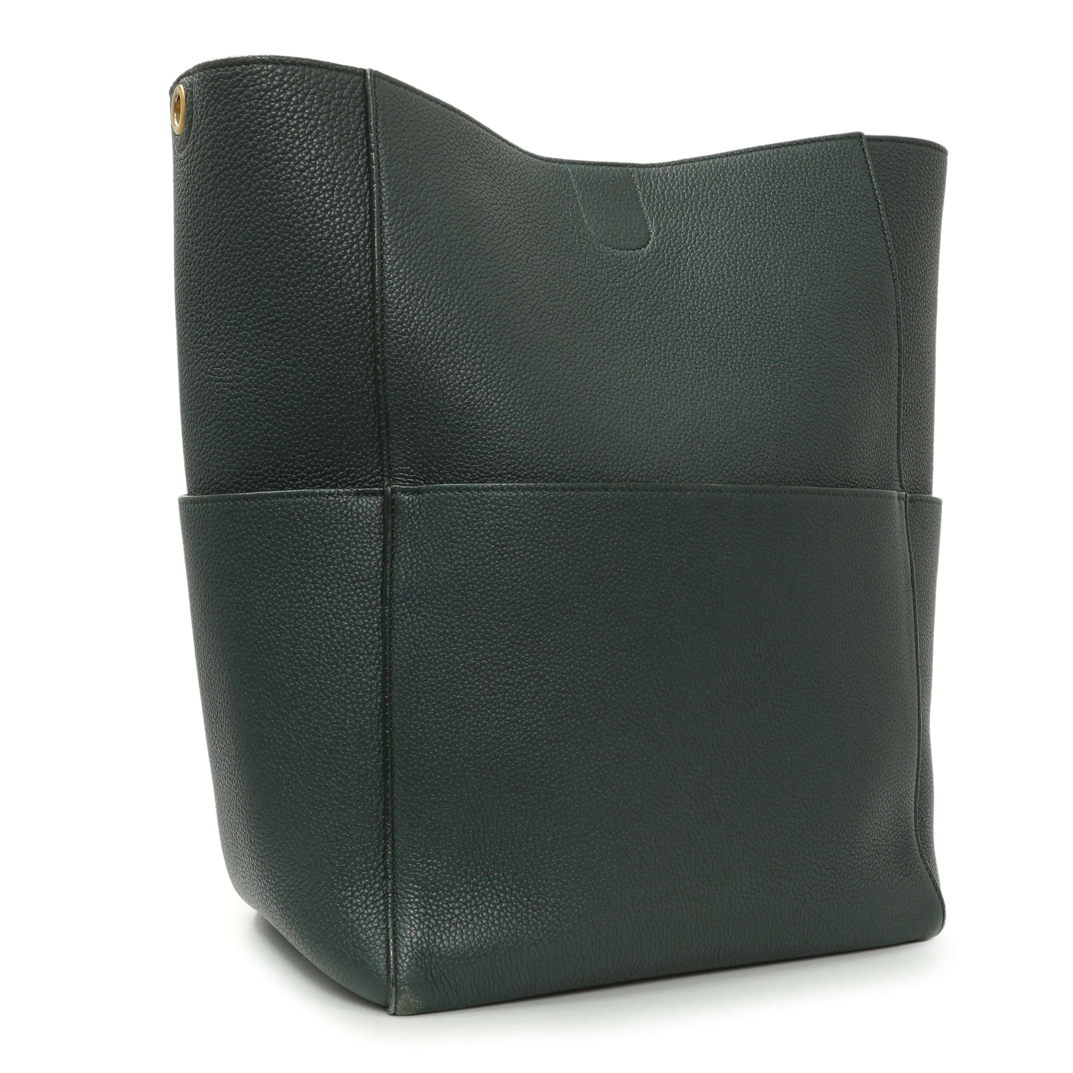 Celine Amazone Soft Grained Calfskin Sangle Bucket Bag
