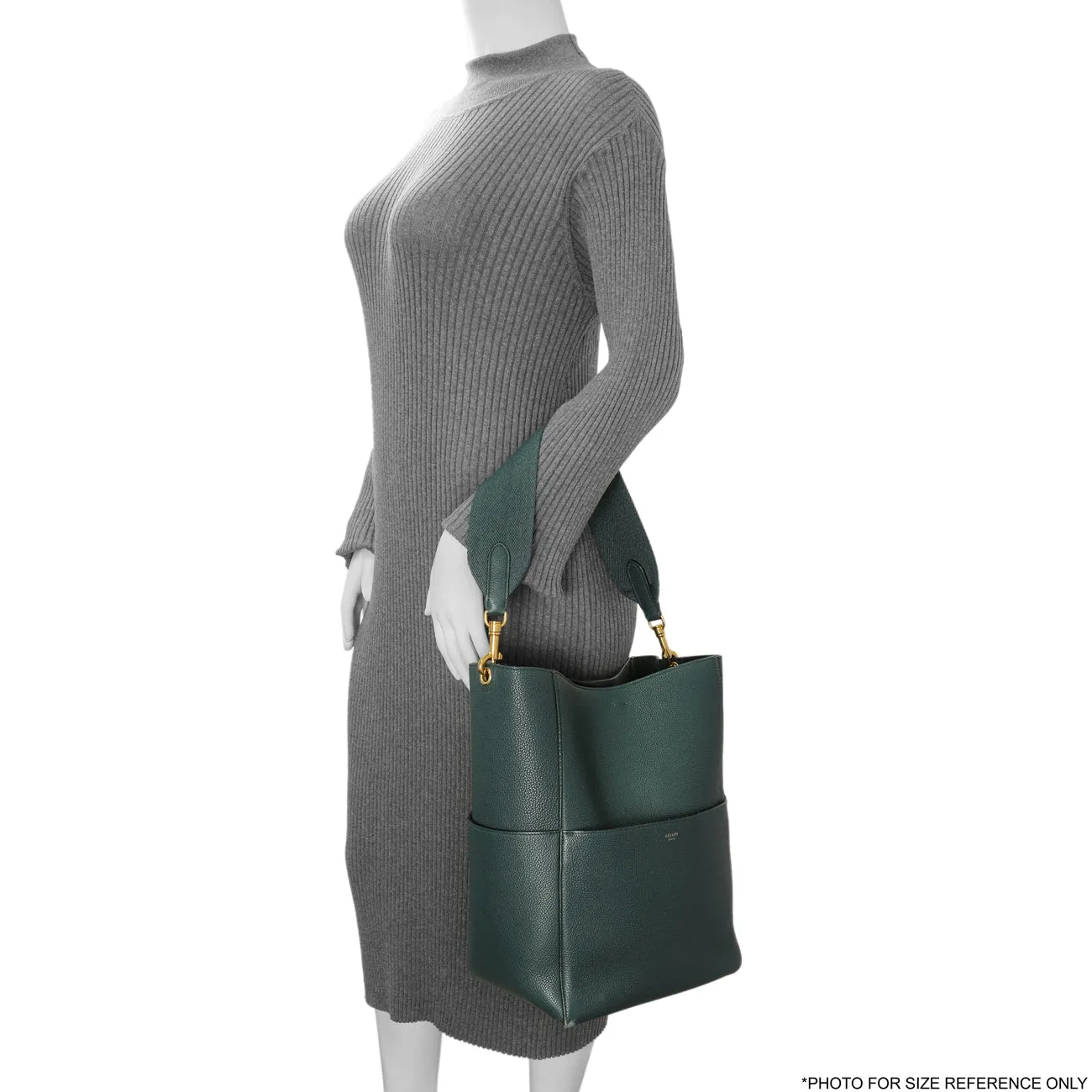 Celine Amazone Soft Grained Calfskin Sangle Bucket Bag