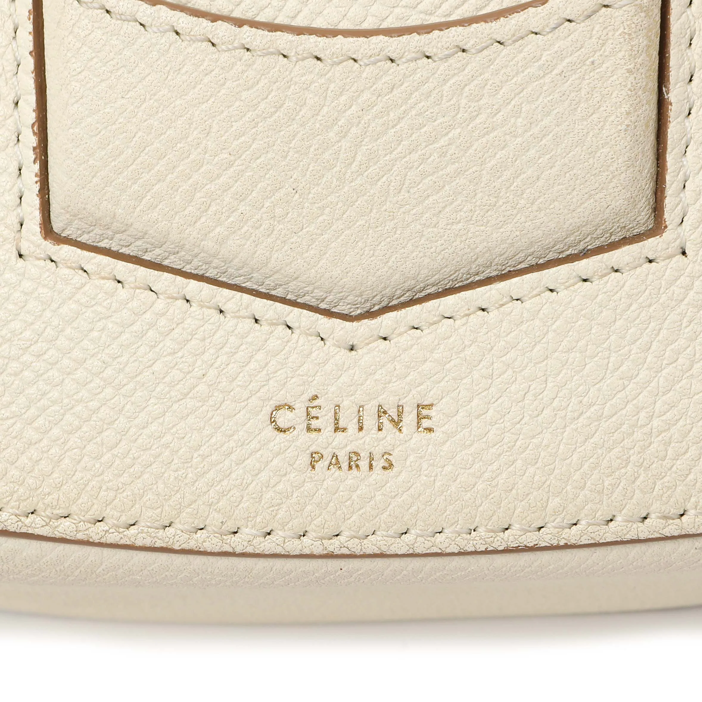 Celine Ivory Grained Calfskin Small Trotteur