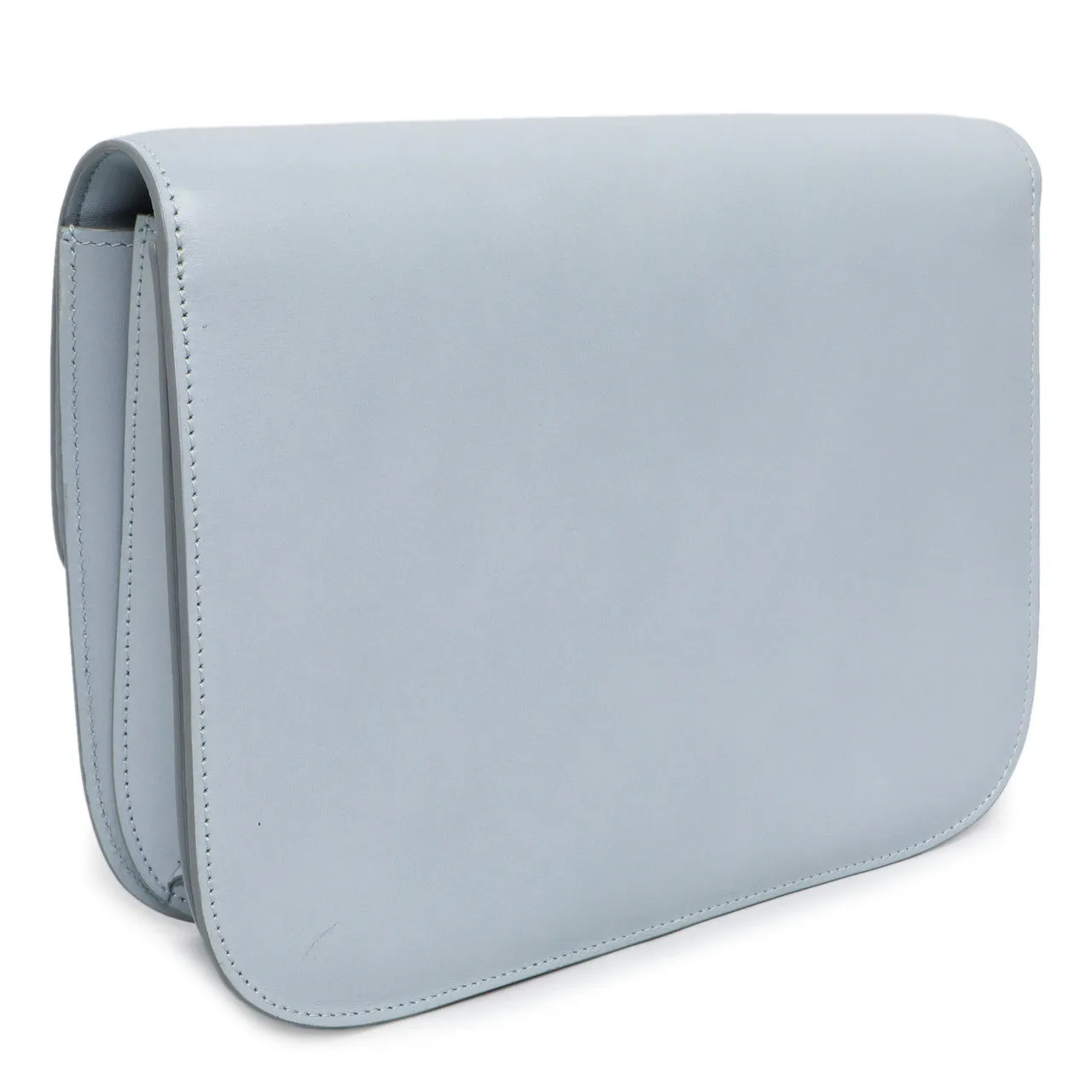 Celine Pale Blue Box Calfskin Medium Classic Flap Bag
