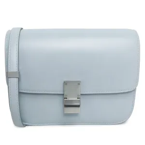 Celine Pale Blue Box Calfskin Medium Classic Flap Bag