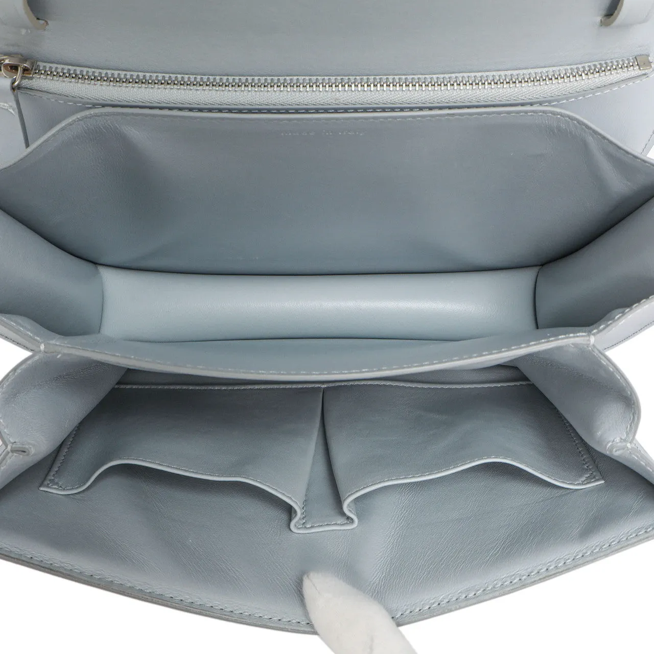 Celine Pale Blue Box Calfskin Medium Classic Flap Bag