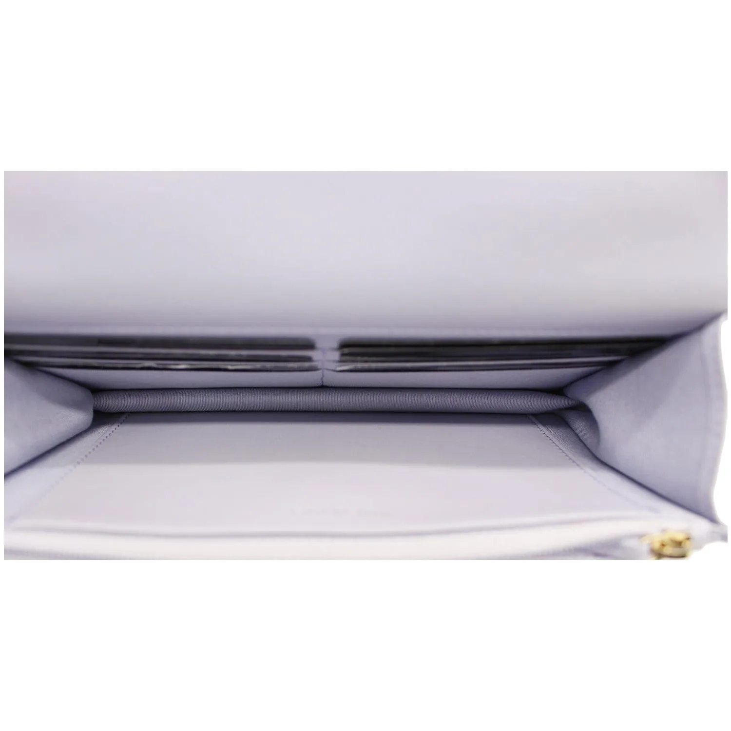 CHANEL 19 CC WOC Leather Wallet On Chain Crossbody Bag Light Lavender