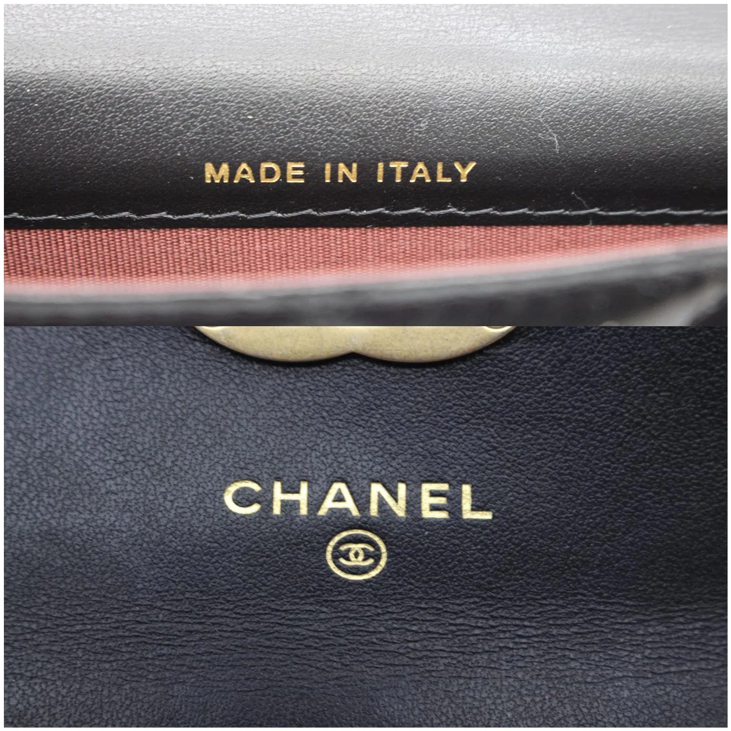 CHANEL 21A Mini Flap Coin Leather Purse Crossbody Bag Black