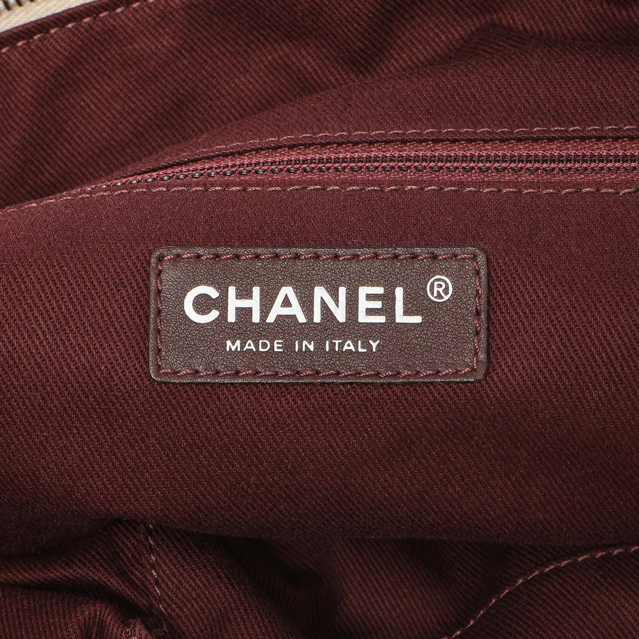 Chanel Beige Quilted Iridescent Calfskin Coco Daily