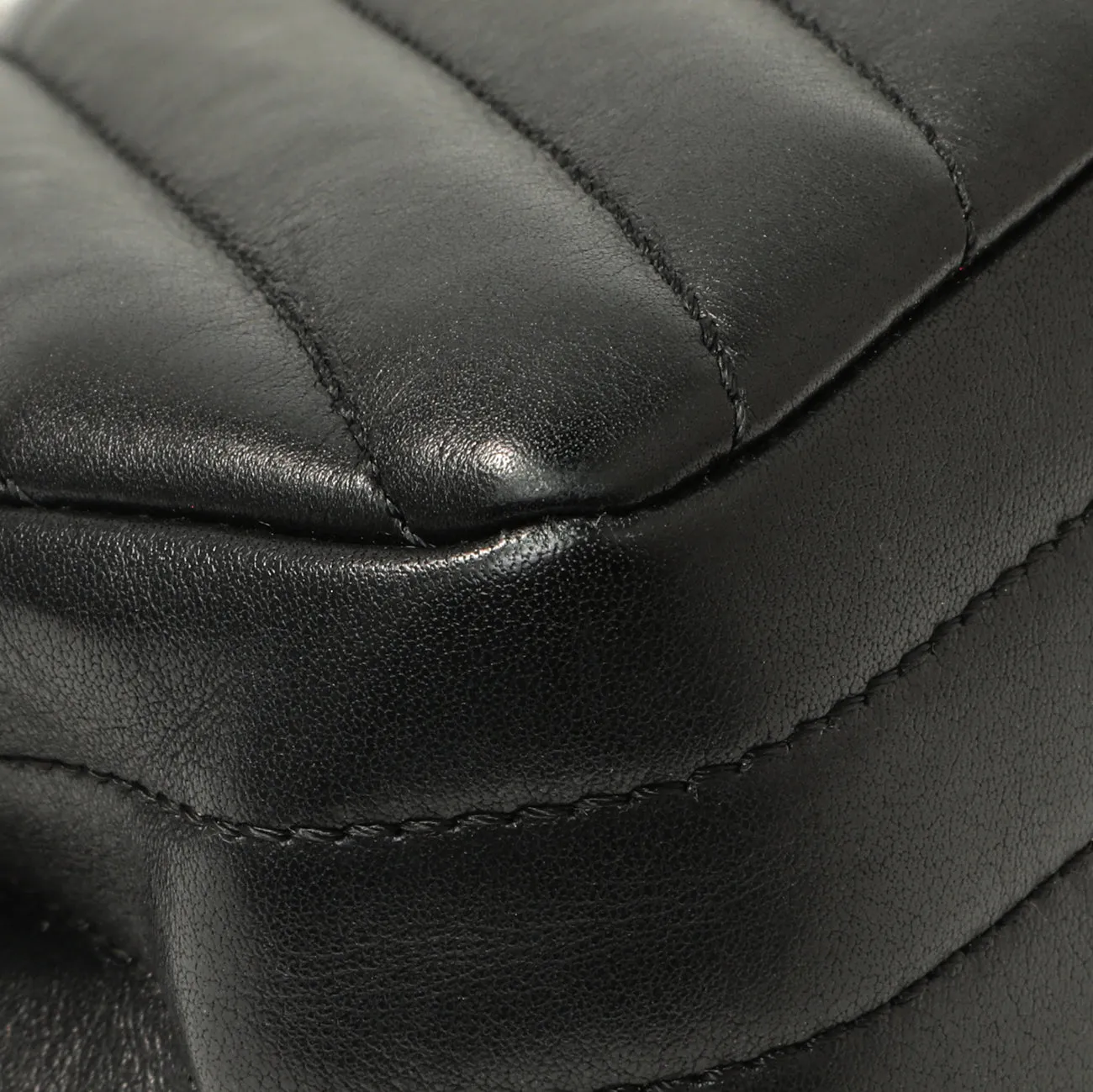 Chanel Black Chevron Quilted Calfskin Mini Statement Flap