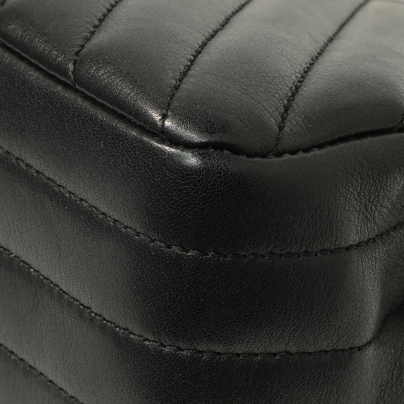 Chanel Black Chevron Quilted Calfskin Mini Statement Flap
