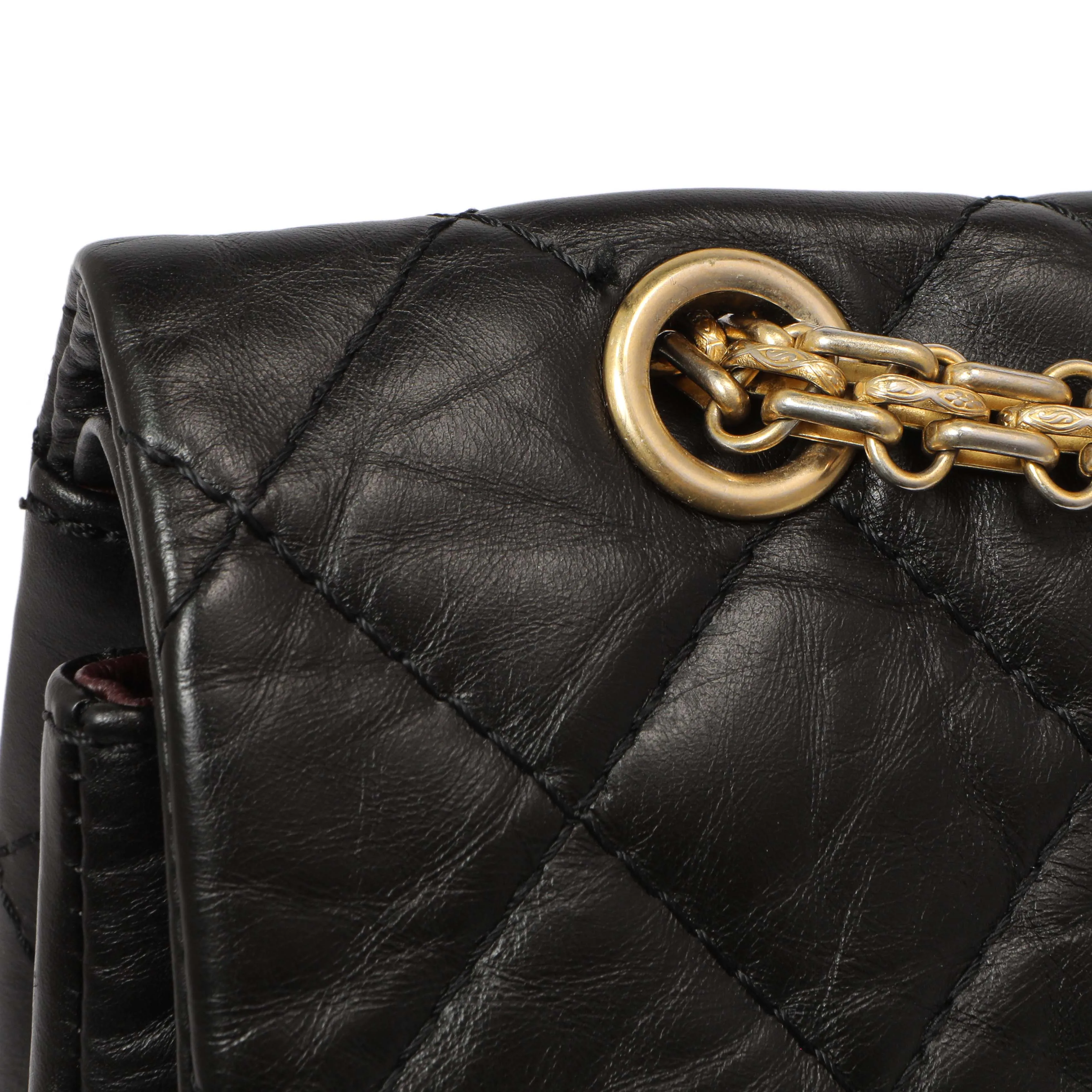 Chanel Black Quilted Aged Calfskin 2.55 Reissue Double Flap 227
