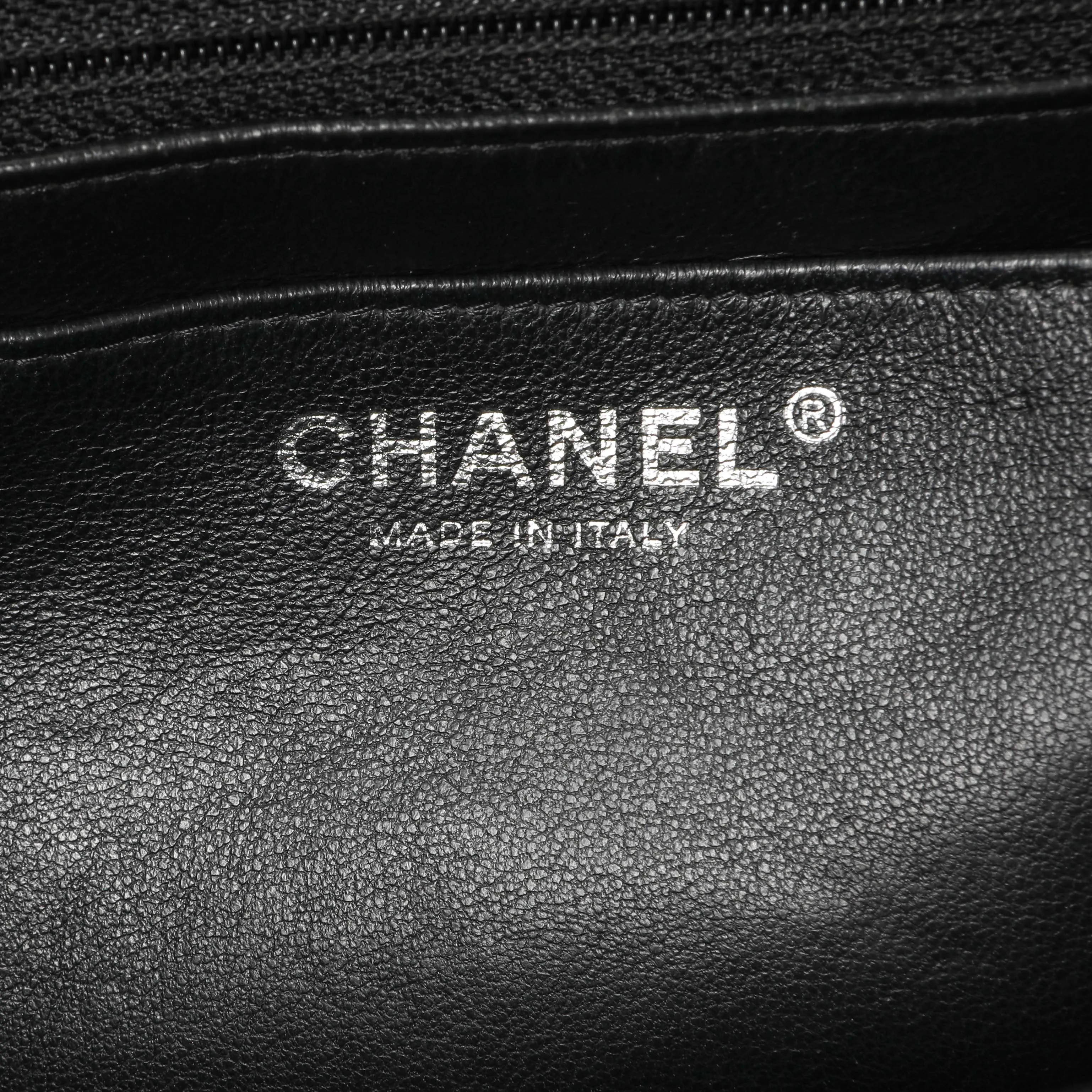 Chanel Black Quilted Caviar Jumbo Single Flap