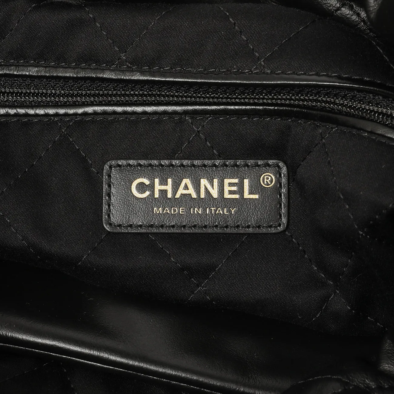Chanel Black Quilted Shiny Calfskin Small 22