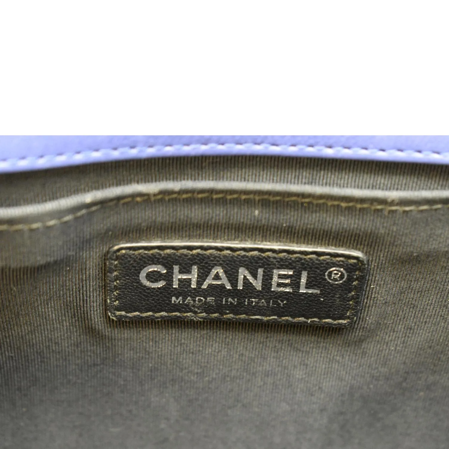 CHANEL Boy Flap Calf Leather Crossbody Bag Blue