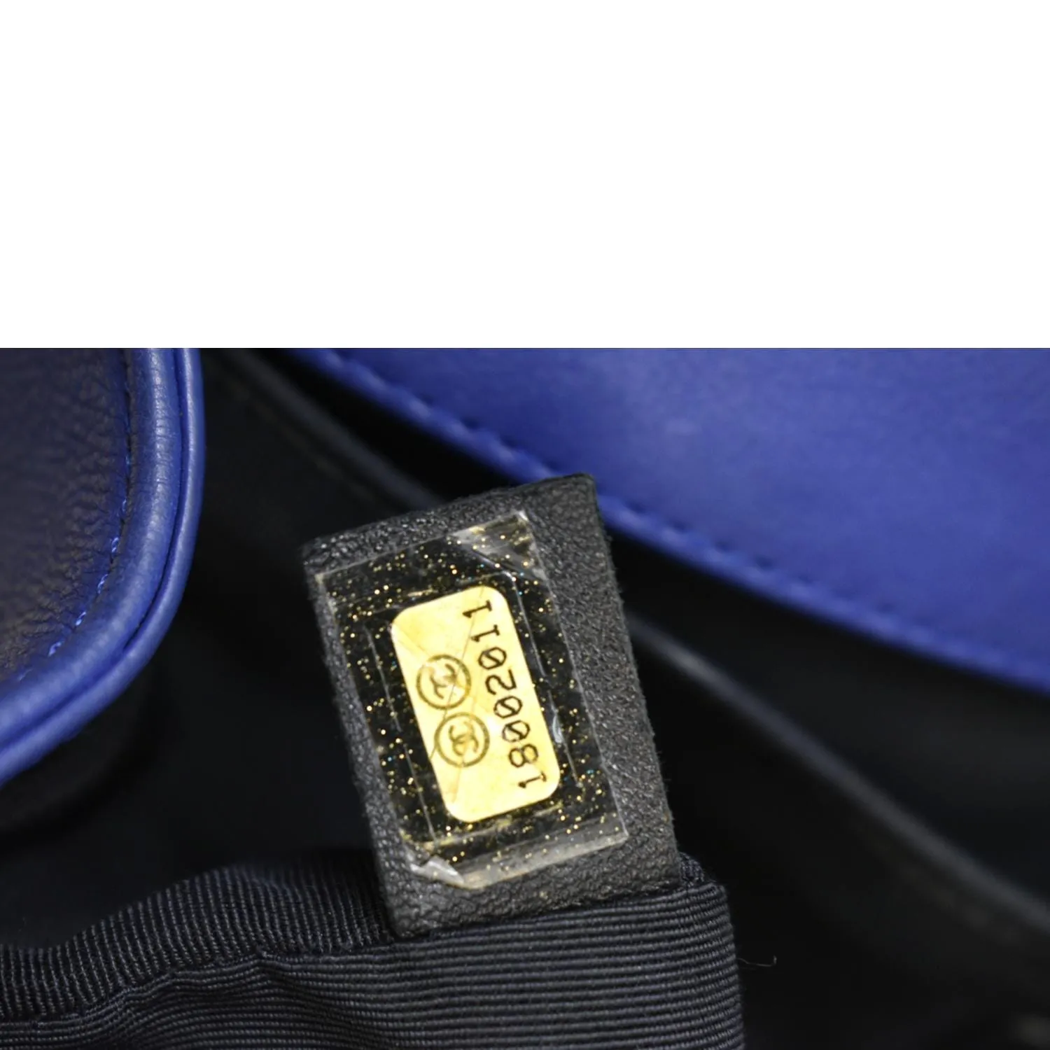 CHANEL Boy Flap Calf Leather Crossbody Bag Blue