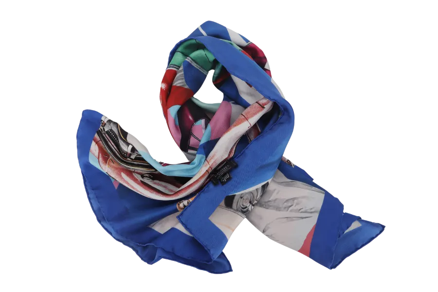CHANEL CC MULTICOLOR SCARF WITH BOX