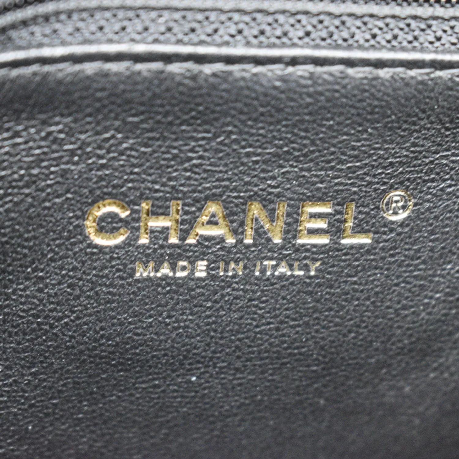 CHANEL Coco Mini Top Lizard Handle Caviar Leather Shoulder Bag Black