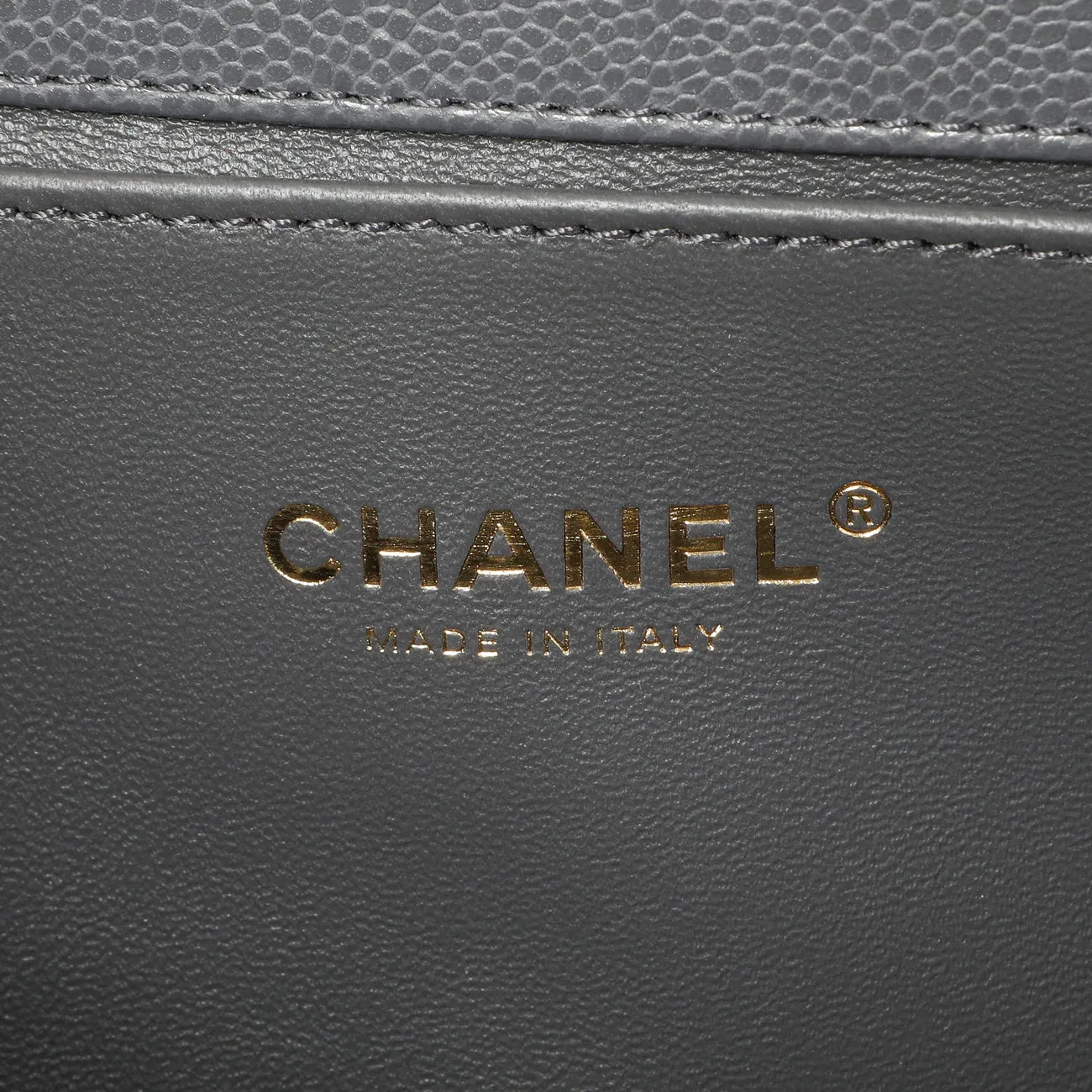 Chanel Dark Grey Quilted Caviar Medium Boy Bag