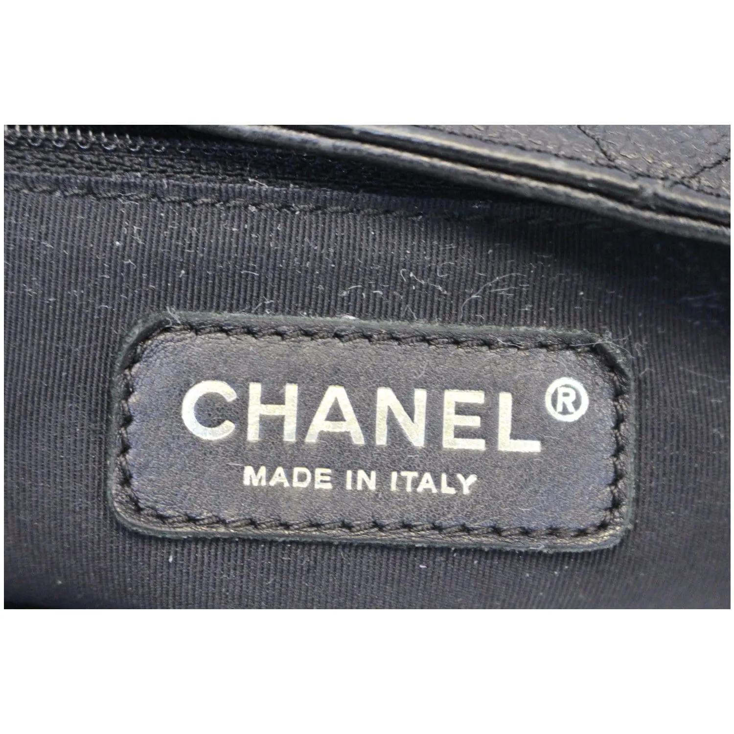 CHANEL PST Petit Shopping Caviar Leather Tote Bag Black